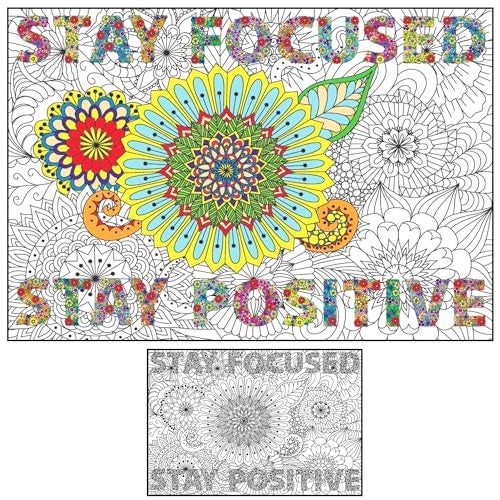ALNETI Giant Motivational Wall Poster Jumbo Adult Kids Coloring Huge Size Perfect for Classroom Office - Image 1