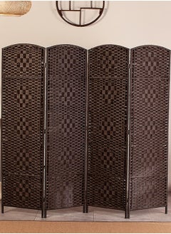 Generic 4 Panel Room Divider Dark Brown  - Image 1