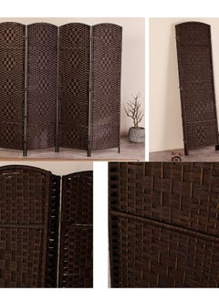 Generic 4 Panel Room Divider Dark Brown  - Image 2