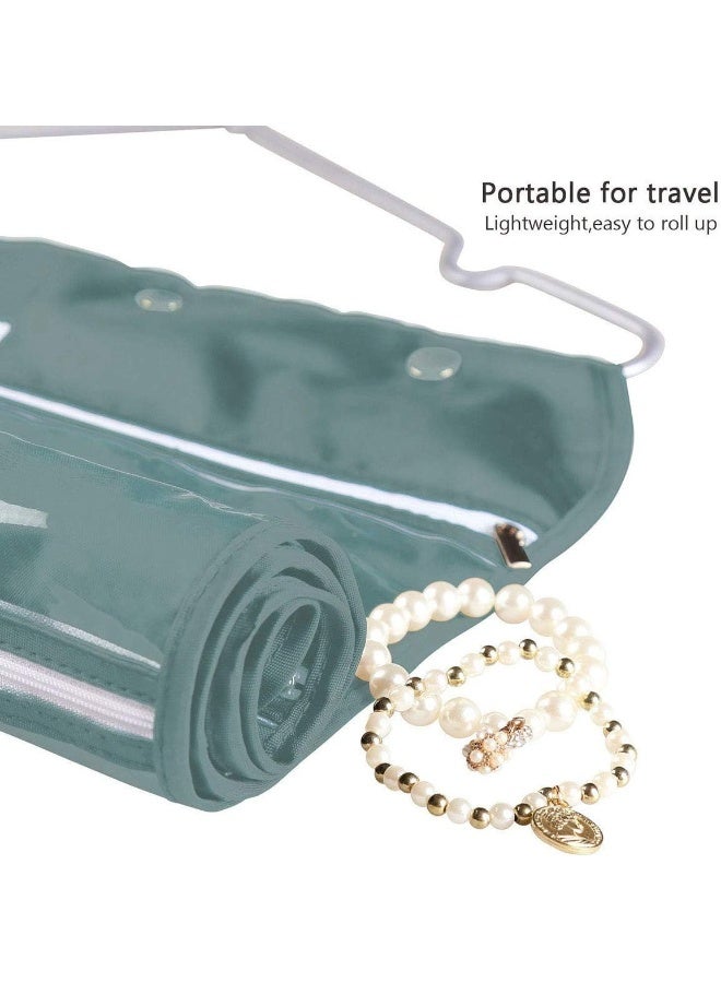 BB Brotrade Hanging Jewelry Organizer,Accessories Organizer,56 Zipper Pocket Organizer for Holding Jewelries (Grey-Zipper) - Image 3