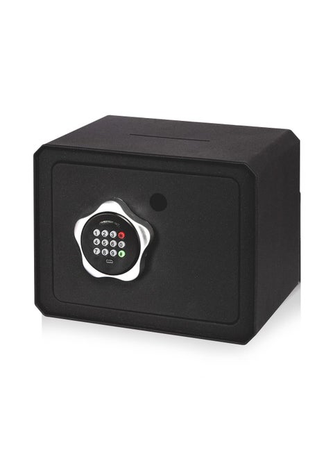 Small Safe Box, Electronic Keypad Lock Money Drop Safe, Personal Mini Safes Cabinet for Home Office Hotel Jewelry, 9.5"x6.3"x7.1" inch, Black