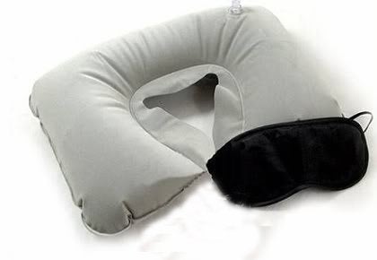 Inditradition Cotton Travel Kit Combo - Inflatable Neck Air Pillow, Eye Mask, Ear Bud - Multi Color (Pack of 3 Items) - Image 3