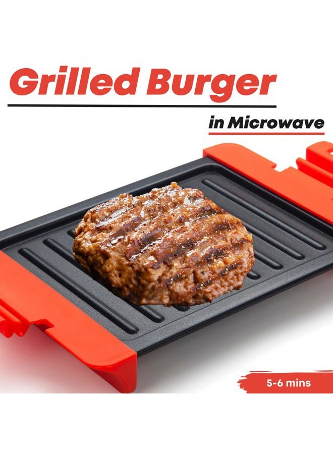 MACONEE Microwave Sandwich Maker | Microwave Grill & Crisper | Cooks Fast, Dishwasher Safe, Black - Image 3