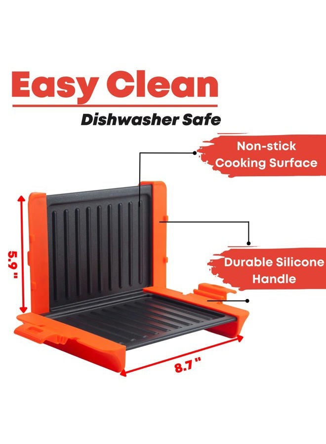 MACONEE Microwave Sandwich Maker | Microwave Grill & Crisper | Cooks Fast, Dishwasher Safe, Black - Image 5