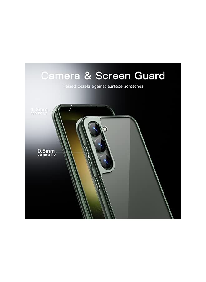 Jetech حافظة لهاتف سامسونج جالكسي S23 5G مقاس 6.1 بوصة، غطاء حماية مقاوم للصدمات غير قابل للاصفرار، وظهر صلب من مادة البولي كربونات مضاد للخدش (أخضر) - Image 4