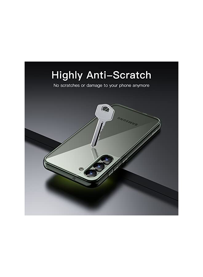 Jetech حافظة لهاتف سامسونج جالكسي S23 5G مقاس 6.1 بوصة، غطاء حماية مقاوم للصدمات غير قابل للاصفرار، وظهر صلب من مادة البولي كربونات مضاد للخدش (أخضر) - Image 3