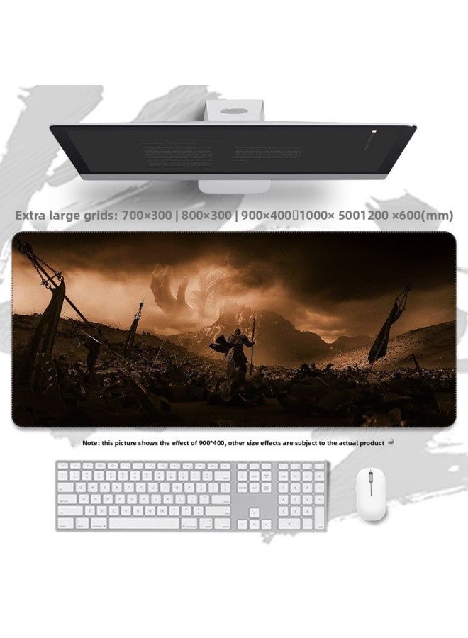 Black Myth Wukong Mouse Pad Soul Game Animation Surrounding Thickable Wrist Guard Keyboard Mouse Table Pad-Color:700x300mm-5mm-Pattern:Wukong-23 Thickened Seam