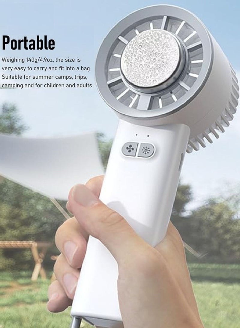 لوبيتيز بطارية تعمل بالطاقة مروحة صغيرة محمولة ، الشخصية المحمولة مروحة تبريد ، محمولة قابلة للشحن أشباه الموصلات سطح المكتب مروحة صغيرة - أبيض - Image 5