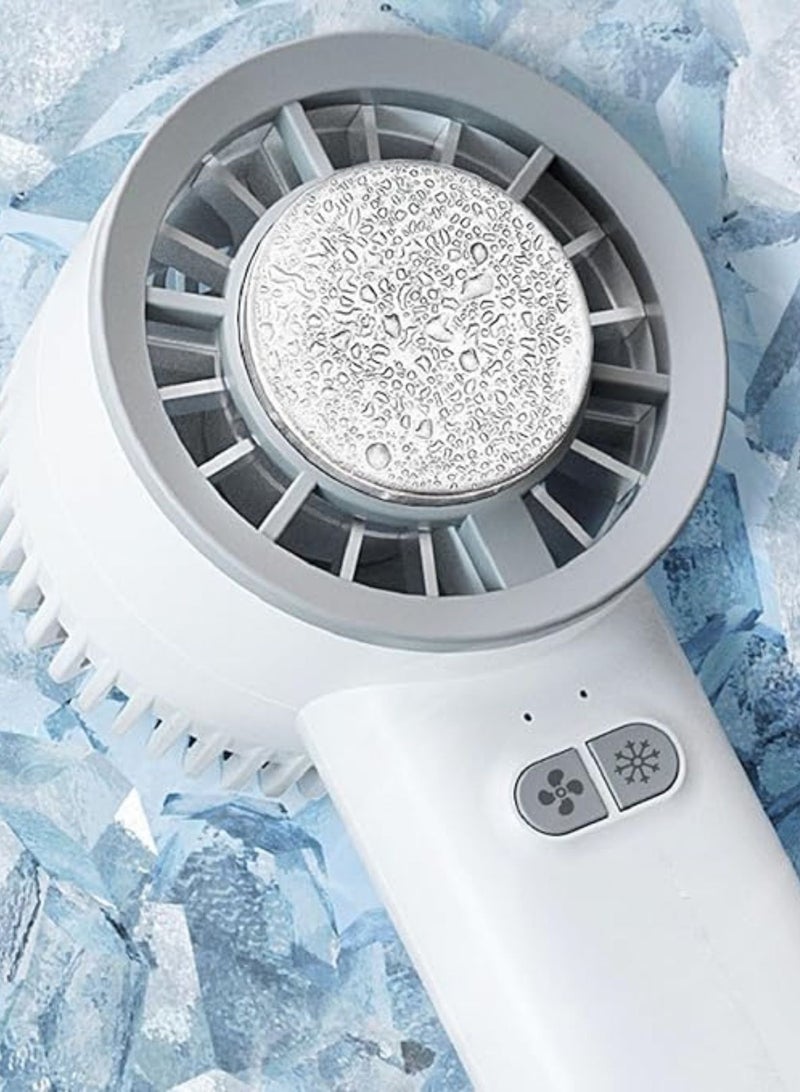لوبيتيز بطارية تعمل بالطاقة مروحة صغيرة محمولة ، الشخصية المحمولة مروحة تبريد ، محمولة قابلة للشحن أشباه الموصلات سطح المكتب مروحة صغيرة - أبيض - Image 3