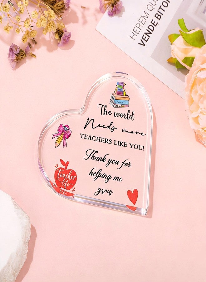 SiplyHaven Teacher Appreciation Gifts for Women, Thank You Gifts for Teachers Acrylic Decor, Teachers Retirement Gifts for Women Men, End of Year Thank You Teacher Keepsake Basket Set of 4 - Image 5