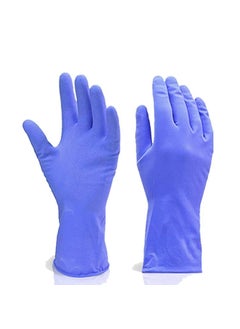 Mundal Mundal Flock line Reusable Rubber Hand Gloves Blue 1pc 