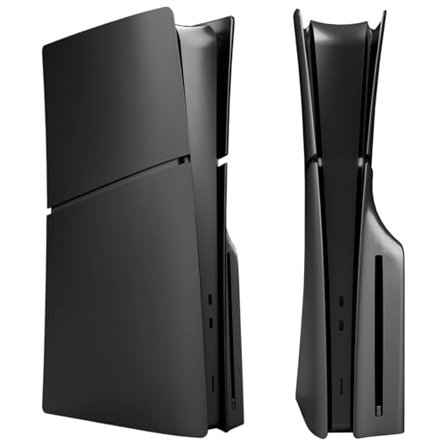 IMOFEE Slim Disc Edition Cover Plates for New PS5 Slim Console, Shell Panels Compatible with PlayStation 5 Slim Accessories Protective Replacement Faceplate (Black) - Image 4