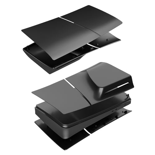 IMOFEE Slim Disc Edition Cover Plates for New PS5 Slim Console, Shell Panels Compatible with PlayStation 5 Slim Accessories Protective Replacement Faceplate (Black) - Image 2