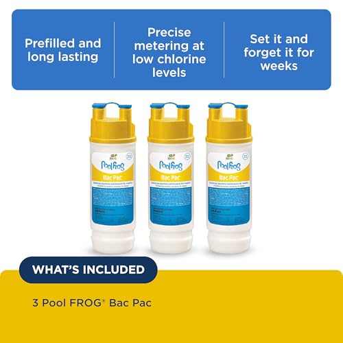 FROG Bac Pac Replacement Chlorine Cartridges for use with Pool FROG Model 5400 and 6100 Cyclers - Prefilled for Easy & Convenient Pool Sanitizing & Water Care - 3 Pack - Image 3