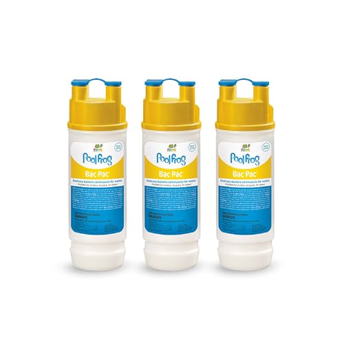 FROG Bac Pac Replacement Chlorine Cartridges for use with Pool FROG Model 5400 and 6100 Cyclers - Prefilled for Easy & Convenient Pool Sanitizing & Water Care - 3 Pack - Image 1