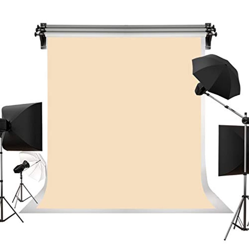 Kate 6ftX9ft Solid Beige Backdrop Portrait Photography Background for Photography Studio Children and Headshots Beige Backdrop Background