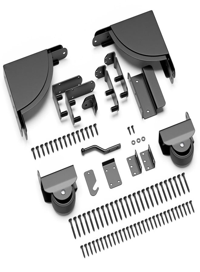 SANKINS Heavy Duty Sliding Gate Kit, Adjustable Sliding Gate Hardware Kit for Wood Fence, Anti Sag Gate Kit Gate Corner Brace Bracket with Gate Latch, Fence Gate Kit for Driveway Gates, Pool Gates - Image 1