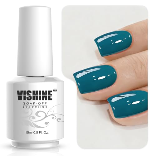 Vishine Soak-Off UV LED Gel Polish Nail Art Manicure Lacquer Teal Color 036 - Image 1