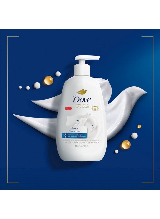 Dove Advanced Care Hand Wash Deep Moisture 4 Count for Soft, Smooth Skin, More Moisturizers than the Leading Ordinary Hand Soap, 12 oz - Image 3