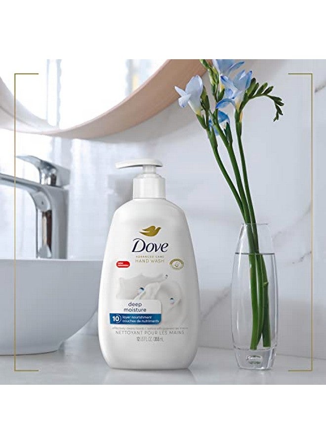 Dove Advanced Care Hand Wash Deep Moisture 4 Count for Soft, Smooth Skin, More Moisturizers than the Leading Ordinary Hand Soap, 12 oz - Image 5