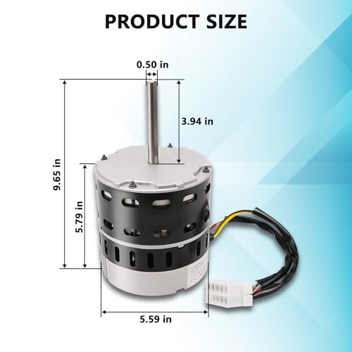 RAMATA 6205E Furnace Blower Motor 1/2 HP ECM X-13, 208/230V 3.8A, 1050RPM, ZWK702B53810001,Fit for American Standard & Trane, Carrier/ICP, etc.Constant Torque Motor - Image 3
