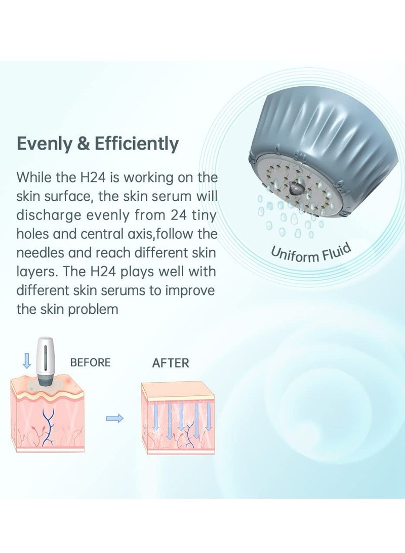 بيو نيدل قابل للتعديل ختم ديرما الحيوي إبرة صغيرة هيدرا ختم 24 دبابيس التيتانيوم ميكرونيدلينغ غرامة اللمس المصل قضيب - Image 3