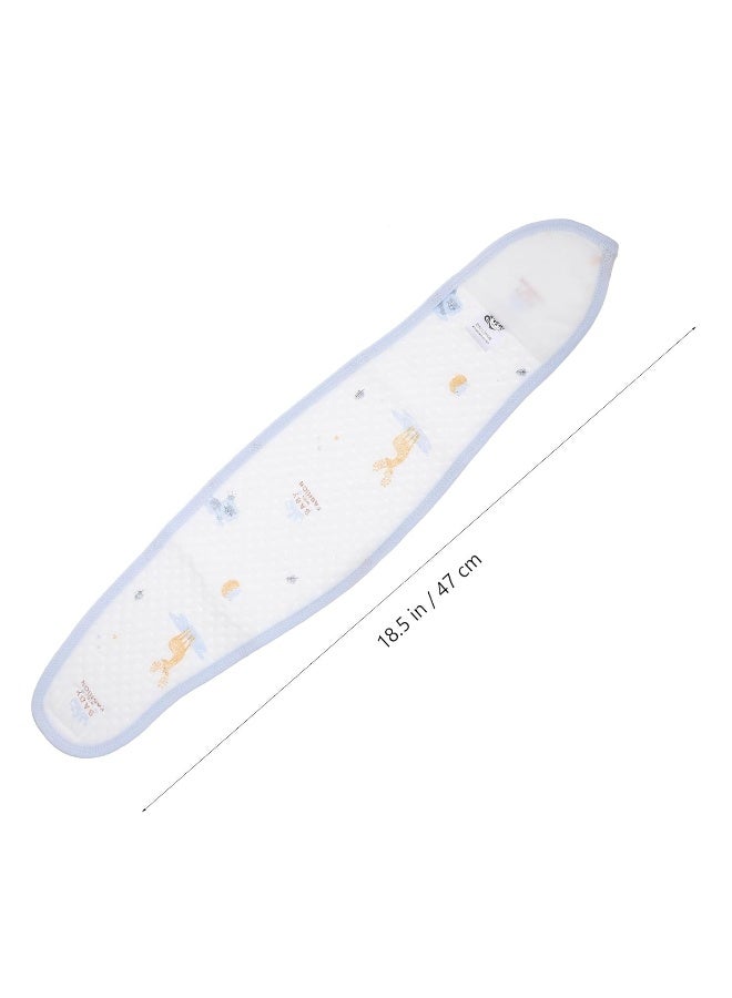 ULTNICE 3Pcs Cotton Baby Belly Band Newborn Umbilical Cord Protector Baby Umbilical Cord Belly Cover Newborn Waist Support Belly Bands For Baby Infants Sky- Blue - Image 4