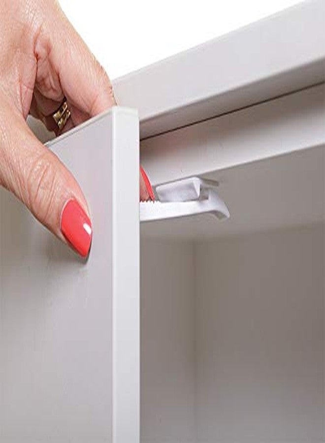 Dreambaby Adhesive Safety Latches for Cabinets & Drawers - Extra Long, 4 Pack - Image 2