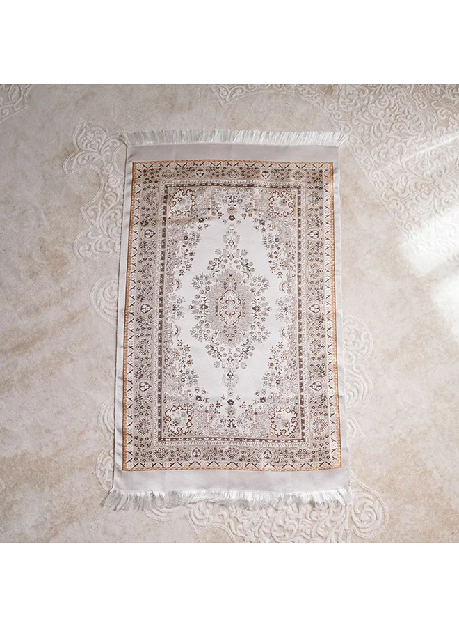 DANUBE HOME Danube Home Janamaz Jacquard Prayer Mat with Pouch - Gold - 70x110 cm | Polyester Prayer Mat For Prayer Room