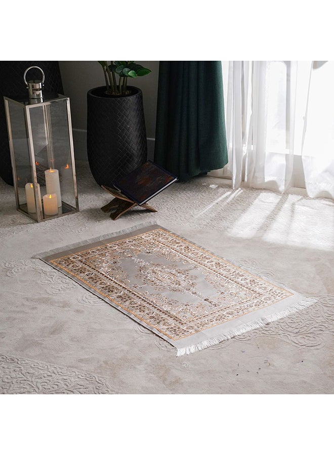 DANUBE HOME Danube Home Janamaz Jacquard Prayer Mat with Pouch - Gold - 70x110 cm | Polyester Prayer Mat For Prayer Room  - Image 5