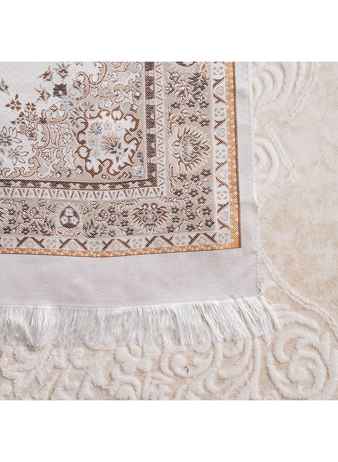 DANUBE HOME Danube Home Janamaz Jacquard Prayer Mat with Pouch - Gold - 70x110 cm | Polyester Prayer Mat For Prayer Room  - Image 3