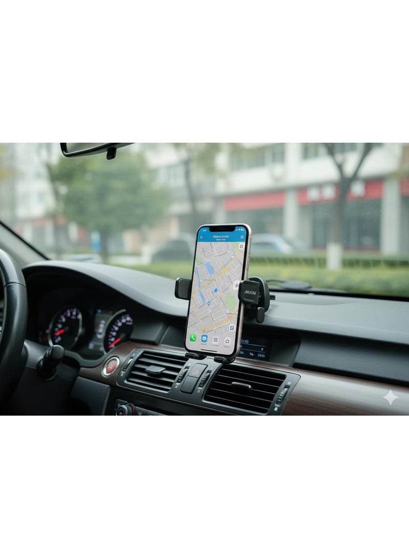 JNUOBI CC 03 Automatic Lock Air Vent Car Phone Holder Black - Image 2