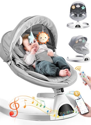 Baby Swing Chair,Electric Baby Bouncer with 5 Swing Amplitudes,Electric Baby Rocker,Baby Bouncer Chair with Mobile App Control and Remote Control Blueteeth, Portable Newborn Rocking Chair - pzsku/Z6BF3AABD5E49A711D7D3Z/45/_/1735875035/64c00adc-ea1d-4c2e-b950-3cdec6aeaf0a