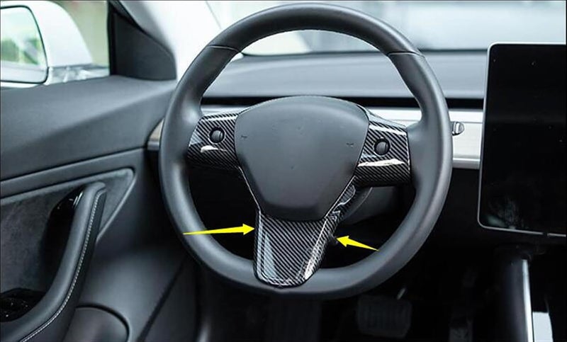 Wivplex Carbon Fiber Steering Wheel Cover Trim for Tesla Model 3 - Image 5