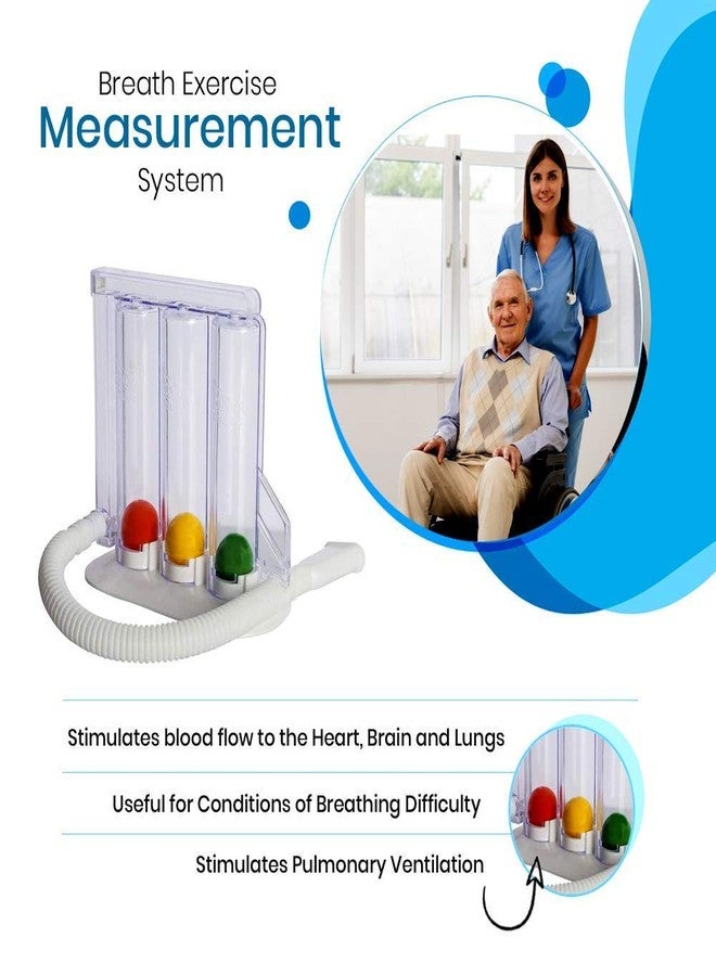 Amazecare Incentive Spirometer/Respirometer/Breathing Lungs Exerciser, 3 Balls - Image 4