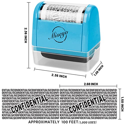 Miseyo Wide Roller Stamp Identity Theft Stamp 1.5 Inch Perfect for Privacy Protection,Anti-Theft Security Confidential Easy for Guard Personal Information Blockout - 3Pack Set - Image 2