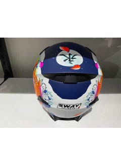 sway Helmet 820 Dakar 5 Blue/orange Full Face  - Image 3