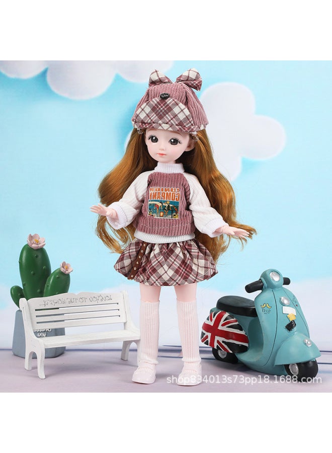 High-looking 30cm Yi Tian Barbie Doll Little Princess Suit 20 Joint BJD Girl Birthday Gift Toy-Color:Tingting-Height:Real Eye Version + Full Joint Movable ]  - Image 1