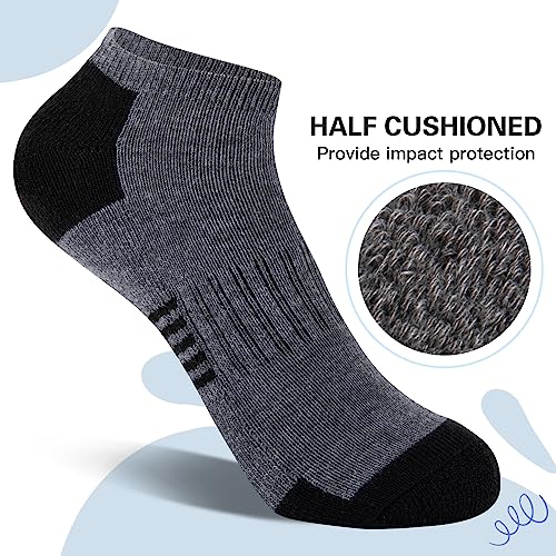Comfoex 10 Pairs Boys Socks Low Cut Ankle Socks For Kids 8-10 4-6 6-8 Years Old Short Athletic Socks With Cushioned Sole - Image 3