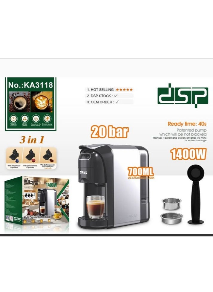 DSP - KA3118 Capsule coffee maker - Image 1