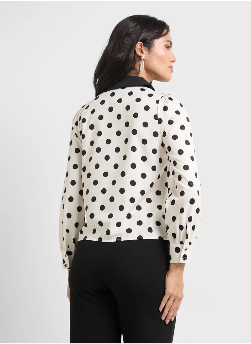 ELLA Polka Print Shirt