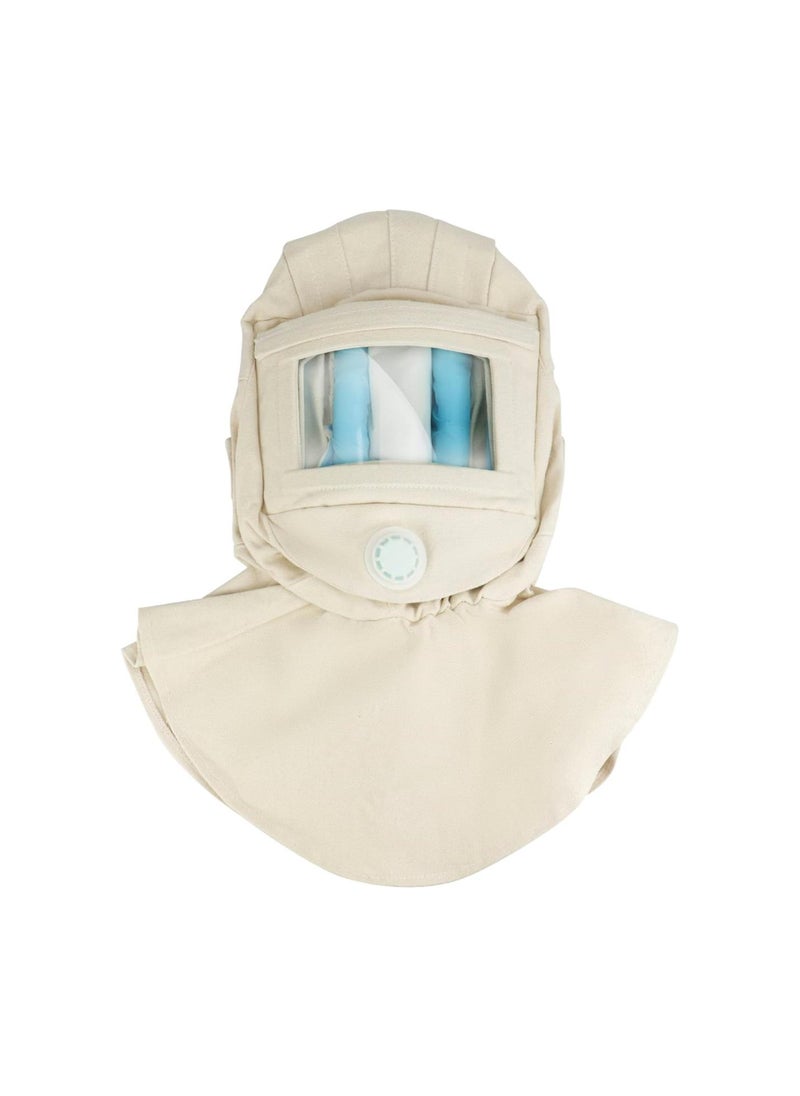 Generic - Sand Blasting Hood Cap, Shawl Sandblaster Protective Gear Mask, Anti Dust/Wind Sandblasting Tool Mask, Heat / Cut / Scratch Resistant Neck Protector, White - Image 1