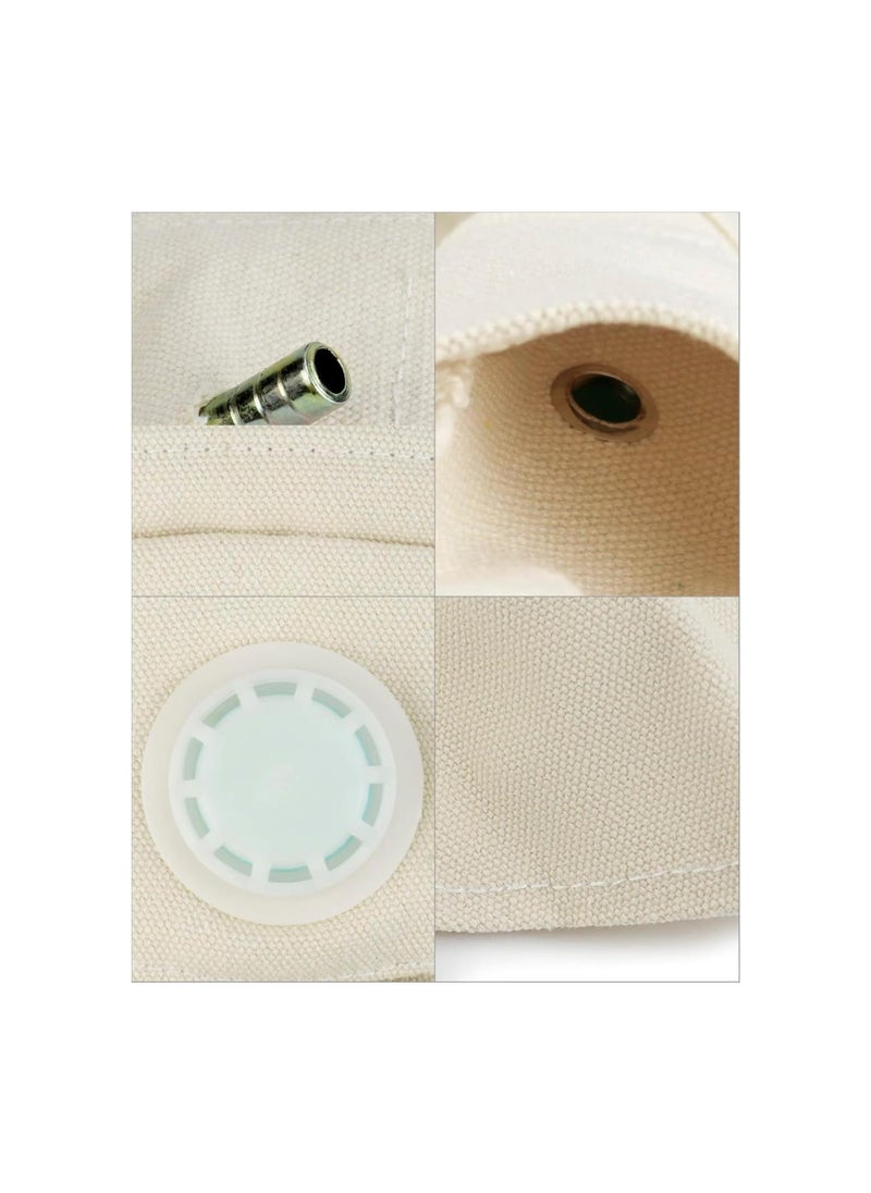 Generic - Sand Blasting Hood Cap, Shawl Sandblaster Protective Gear Mask, Anti Dust/Wind Sandblasting Tool Mask, Heat / Cut / Scratch Resistant Neck Protector, White - Image 1