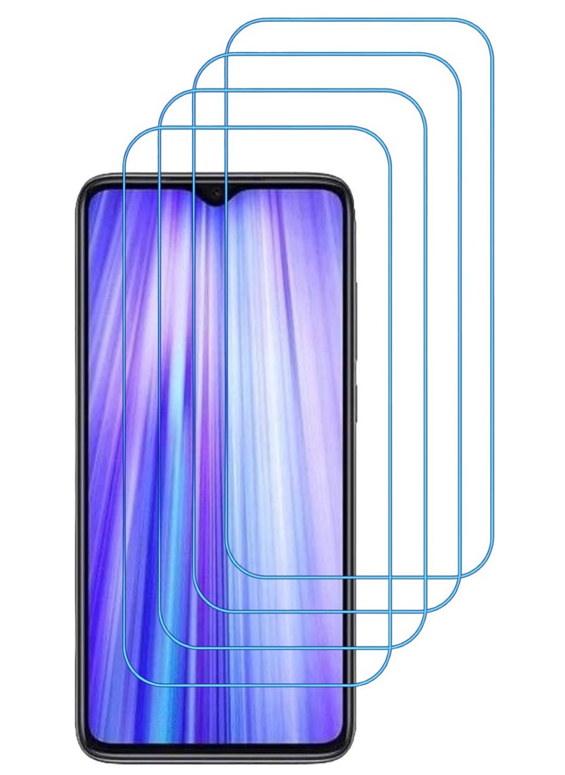 ACLIX 4 Pieces Antistatic ESD Dustproof Premium Quality High Definition Clear Tempered Glass Screen Protector Designed For Xiaomi Redmi Note 8 Pro - Image 1