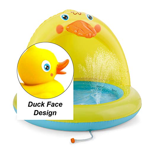 XFlated Shade Baby Pool, Sprinkle and Splash Play Pool, Outdoor Duck Bathtub of 39 Inches - Image 4