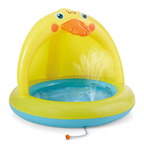 XFlated Shade Baby Pool, Sprinkle and Splash Play Pool, Outdoor Duck Bathtub of 39 Inches - Image 1