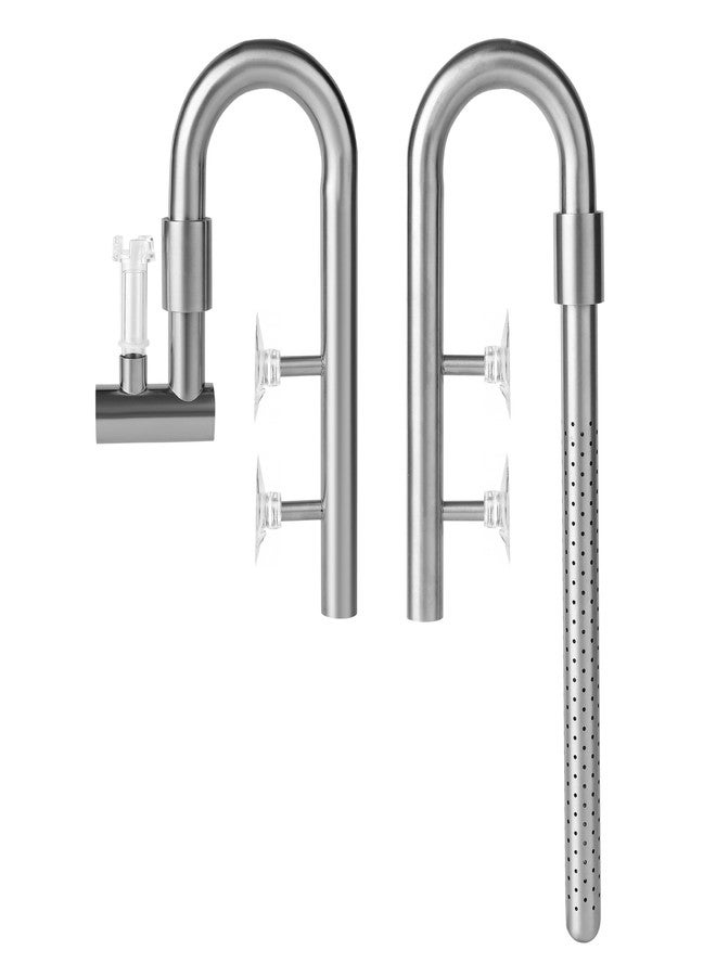 JARDLI Stainless Steel Lily Pipe Set - Premium Inflow & Outflow with Detachable Skimmer - Fish & Shrimp Safe, Easy Maintenance (17mm for 16/22mm (5/8'' i.d.) tubing) - Image 1