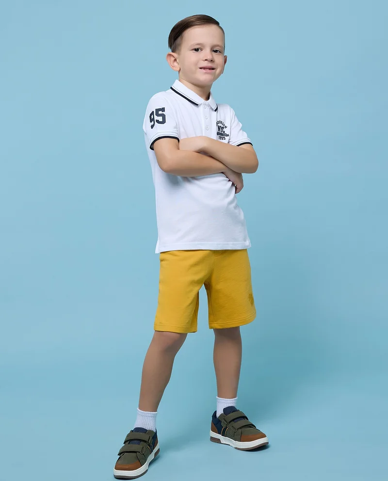 R&B Printed Polo T-Shirt with Short Sleeves