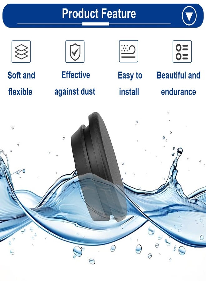 Tnisesm 100PCS 7 Sizes Black Rubber Plugs for Round Holes Silicone Plugs, 1/2" 3/8" 5/16" 1/4" 1/5" Round Hole Plug Snap Locking, Used for Furniture - Image 3