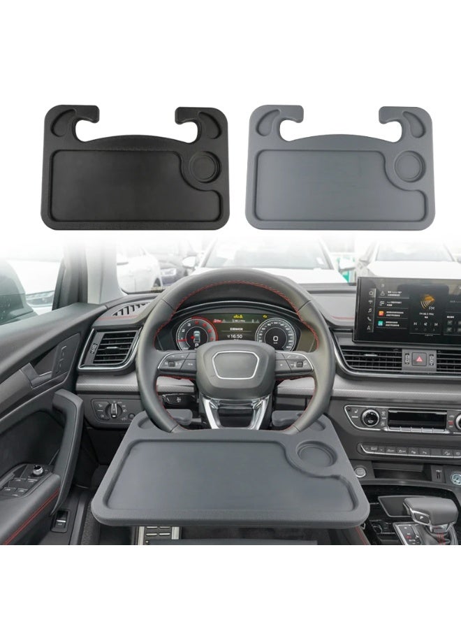 Car Steering Wheel Table – Portable Multi-Functional Laptop & Food Tray, HDPE Washable Car Desk, Easy Install, Fits Most Vehicles - Image 3